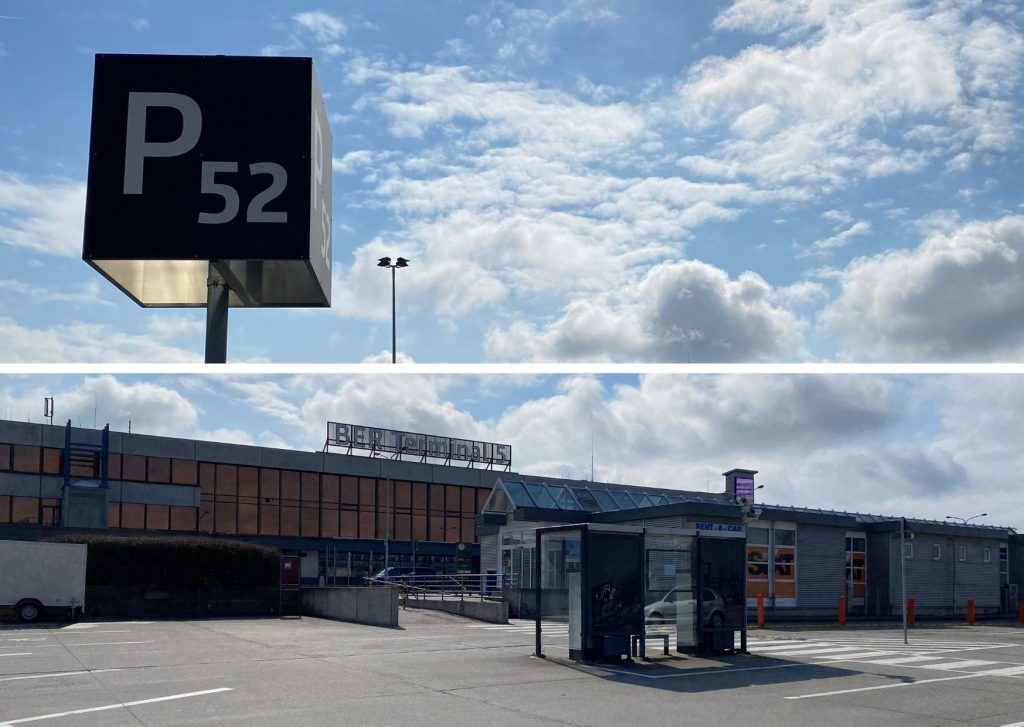 Dein Stellplatz - Parken am Flughafen Berlin BER Terminal 5 - Treffpunkt Kurzzeitparkplatz P52