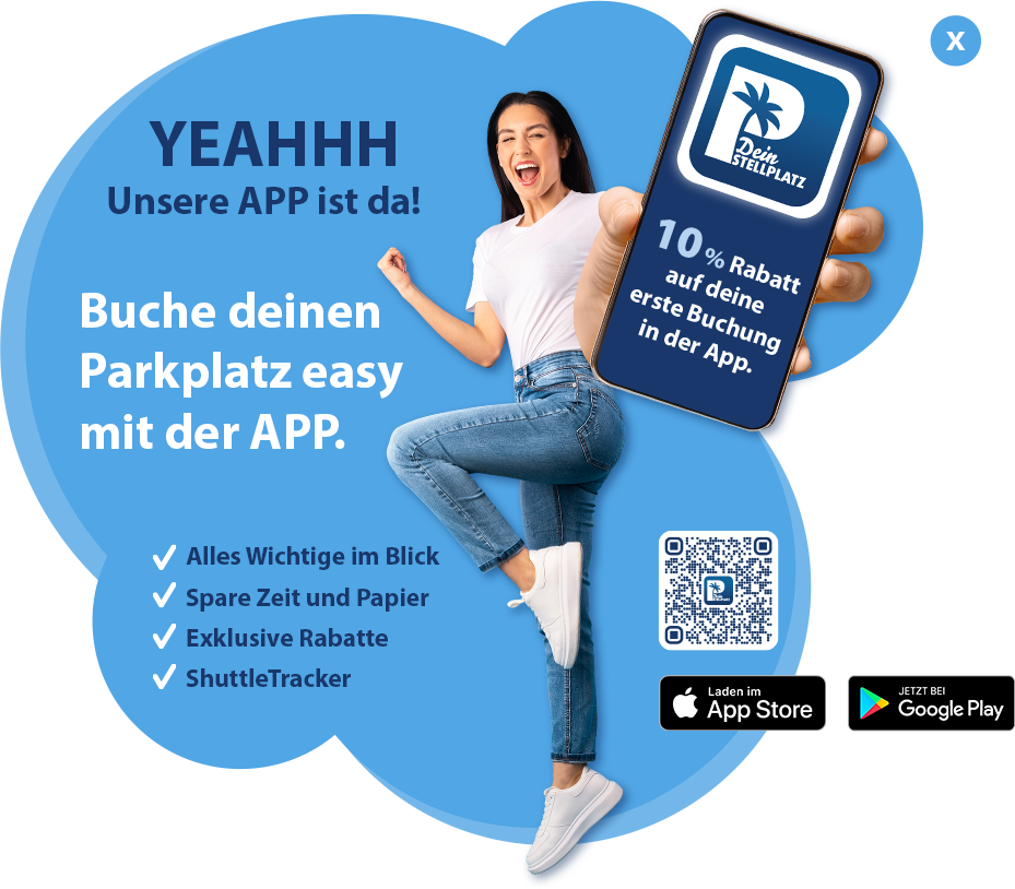 Dein Stellplatz - Günstig parken am Flughafen BER. Unsere APP ist da! Jetzt kostenlos herunterladen. 10% Rabatt
