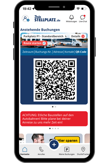 Dein Stellplatz - Günstig Parken am Flughafen Berlin mit der APP